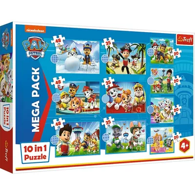 Trefl Puzzle 10in1 Niezawodna drużyna Psiego Patrolu