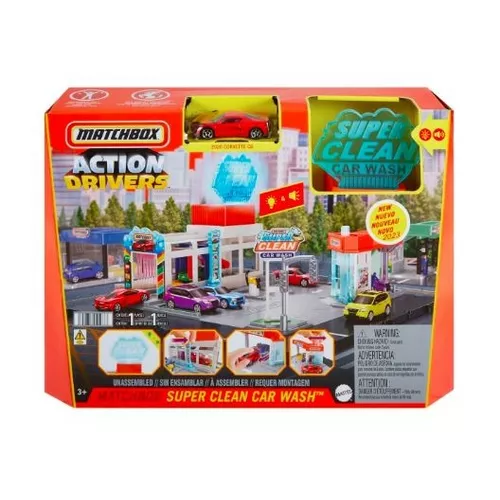 Mattel Zestaw Matchbox Prawdziwe Przygody Myjnia samochodowa