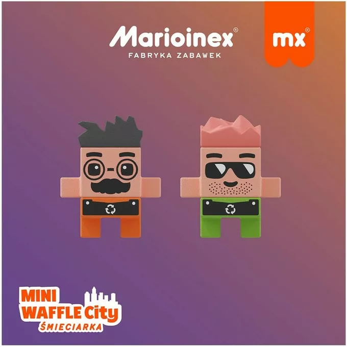 Marioinex Klocki Waffle mini - Śmieciarka 148 elementów