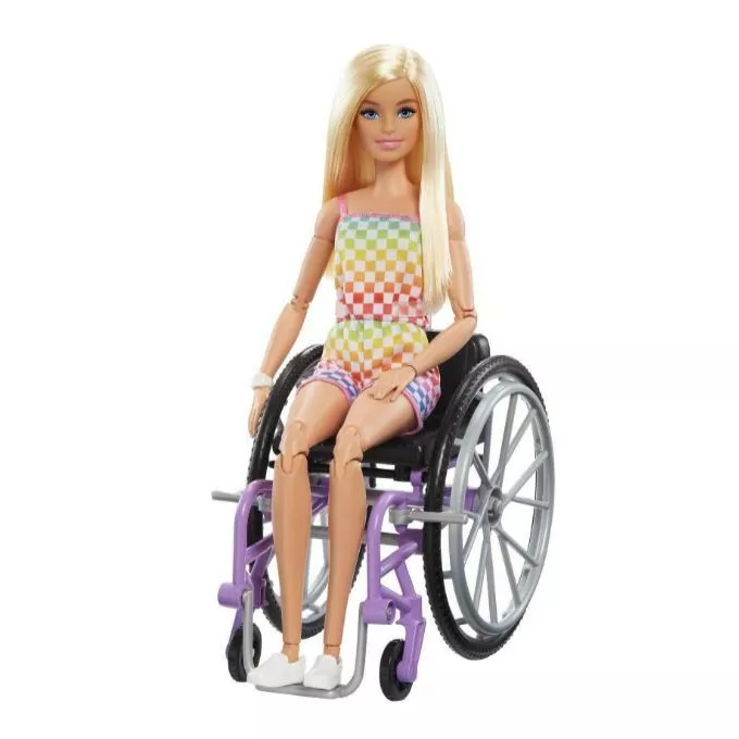 Mattel Lalka Barbie Fashionistas Na wózku strój w kratkę