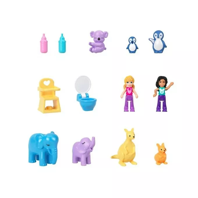 Mattel Zestaw torebka z figurkami Polly Pocket Kangurki