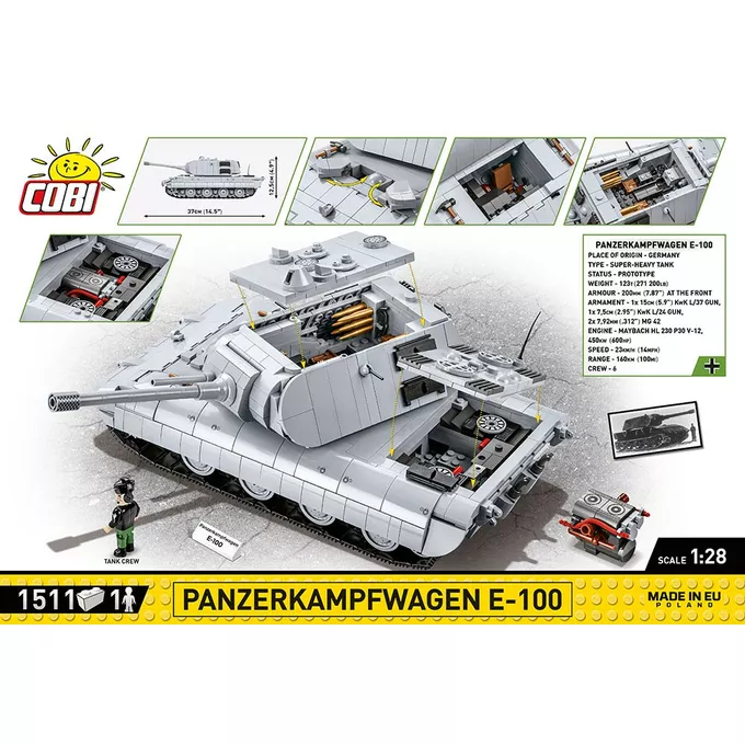 Cobi Klocki Klocki Panzerkampfwagen E-100