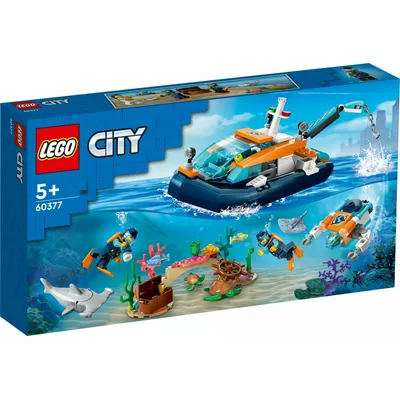 LEGO Klocki City 60377 Łódź do nurkowania badacza