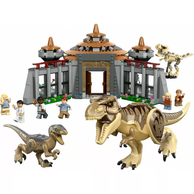 LEGO Klocki Jurassic World 76961 Centrum dla odwiedzających: atak tyranozaura i raptora