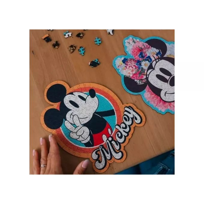 Trefl Puzzle 160 elementów Puzzle drewniane konturowe Stylowa Minnie Mouse