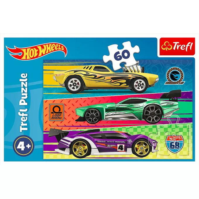 Trefl Puzzle 60 elementów Wyścigi Hot Wheels