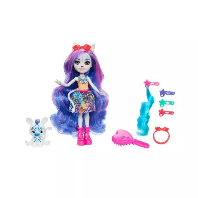 Mattel Lalka Deluxe Enchantimals Zebra