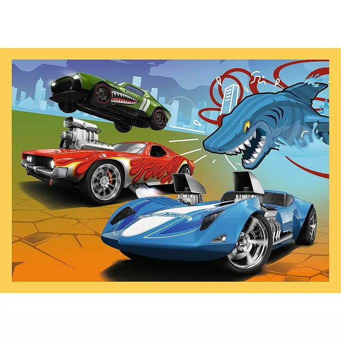 Trefl Puzzle 4w1 Hot Wheels pojazdy