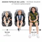 Kinderkraft Fotelik samochodowy COMFORT UP i-Size 76-150 cm BLACK 9-36kg