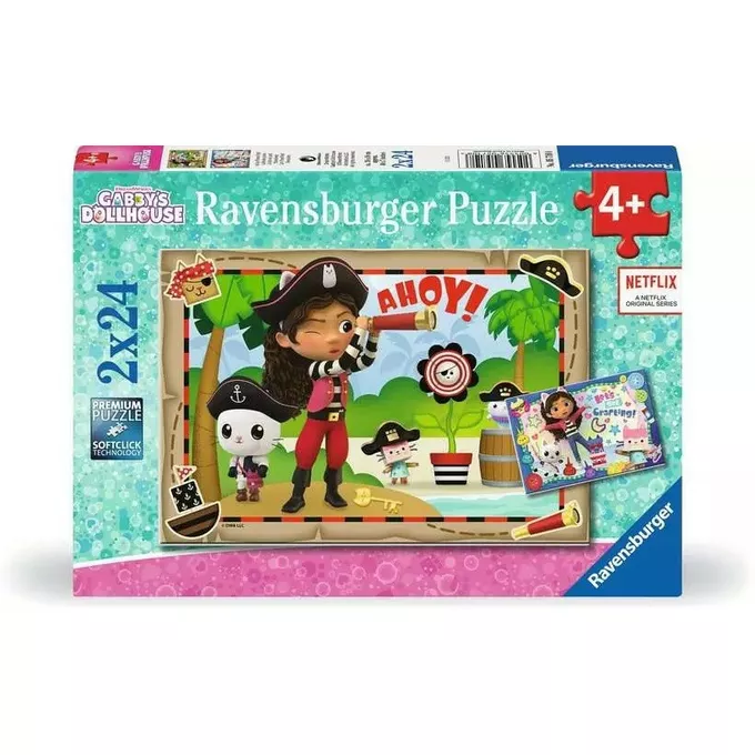 Ravensburger Polska Puzzle 2x24 elementy Koci Domek Gabi