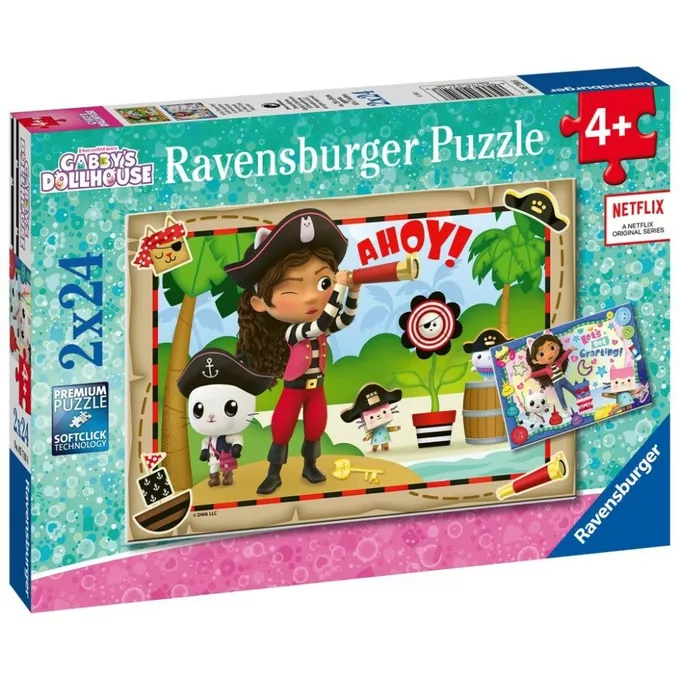 Ravensburger Polska Puzzle 2x24 elementy Koci Domek Gabi