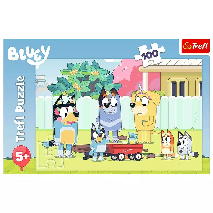 Trefl Puzzle 100 elementów Wesoły świat Bluey