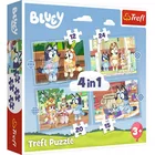 Trefl Puzzle 4w1 Bluey i świat