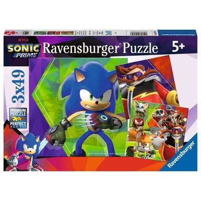 Ravensburger Polska Puzzle 3x49 elementów Sonic Prime