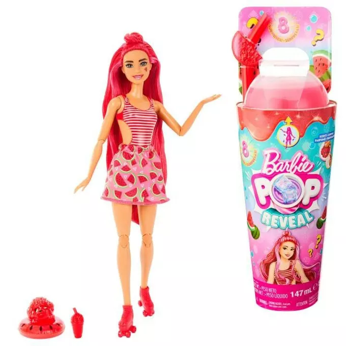 Mattel Lalka Barbie Pop Reveal Owocowy sok, czerwona