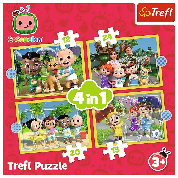 Trefl Puzzle 4w1 Cocomelon Poznaj bohaterów