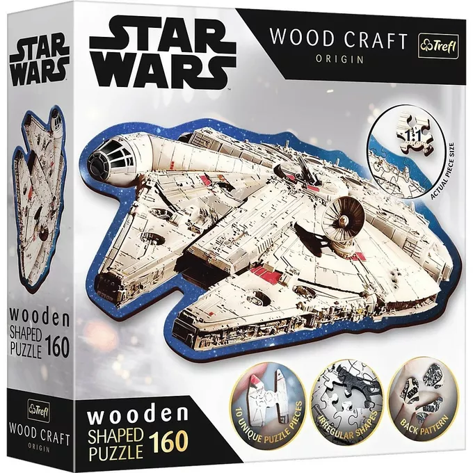 Trefl Puzzle drewniane 160 elementów Star Wars Sokol Mil