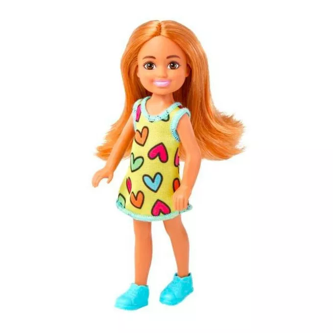 Mattel Lalka Barbie Chelsea Sukienka w serca