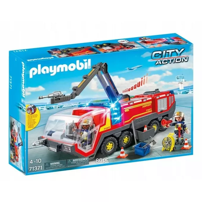 Playmobil City Action 71 371 Pojazd strażacki na lotnisku ze światłem