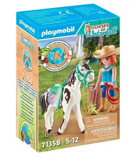 Playmobil Zestaw z figurkami Horses 71358 Ellie i Sawdust ćwiczące western riding