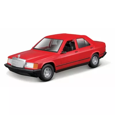 Bburago Model metalowy Mercedes Benz 190E 1987 1/24 czerwony