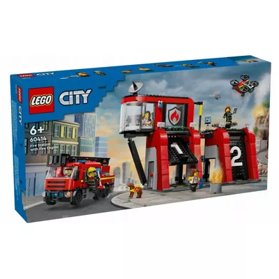 LEGO Klocki City 60414 Remiza strażacka z wozem strażackim