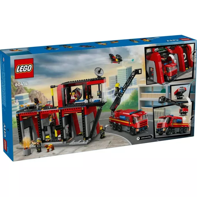 LEGO Klocki City 60414 Remiza strażacka z wozem strażackim