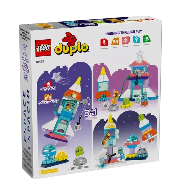 LEGO Klocki DUPLO 10422 Przygoda w promie kosmicznym 3w1