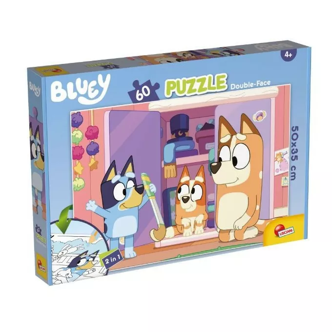 Lisciani Puzzle dwustronne plus 60 elementów Bluey