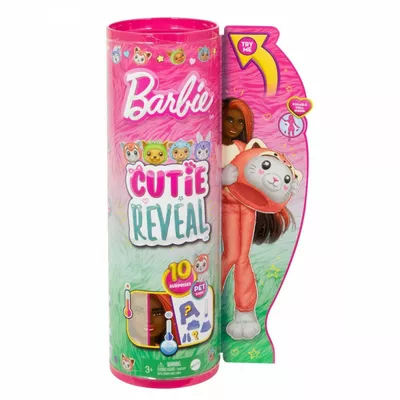 Mattel Lalka Barbie Cutie Reveal - Kotek-Panda Czerwona