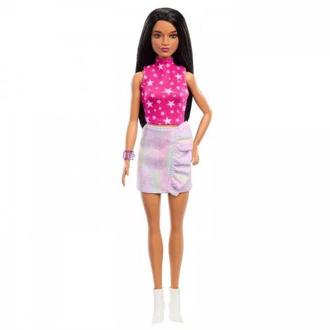 Mattel Lalka Barbie Fashionistas top z gwiazdkami