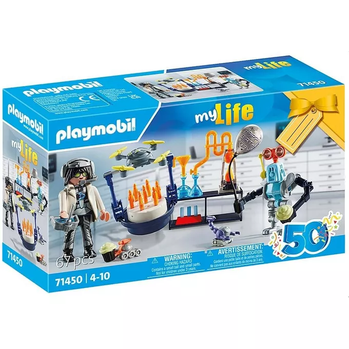 Playmobil Zestaw z figurkami My Life 71450 Naukowiec z robotami