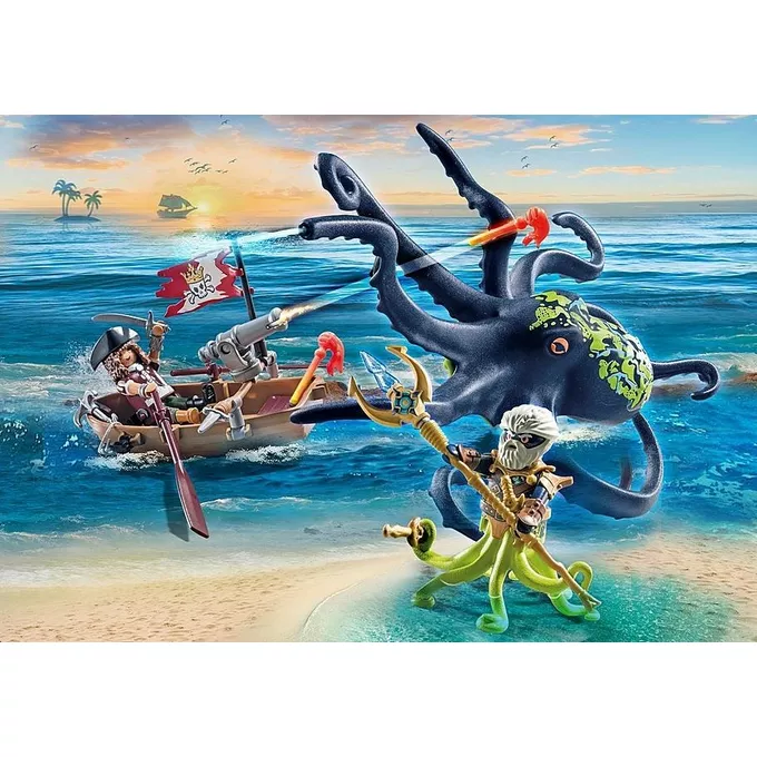 Playmobil Zestaw z figurkami Pirates 71419 Walka z gigantyczną ośmiornicą