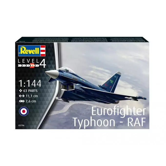 Revell Model plastikowy Samolot Eurofighter Typhoon RAF 1/144