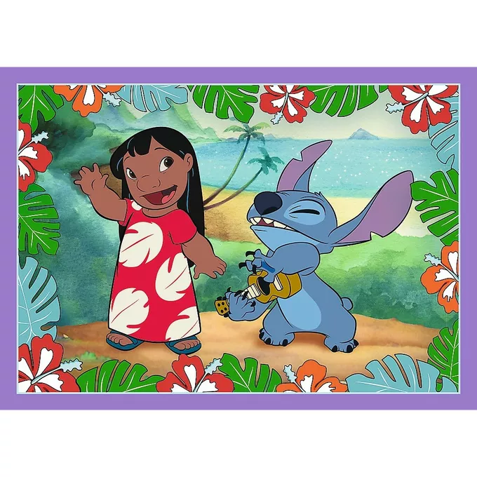 Trefl Puzzle 4w1 Szalony dzień Lilo i Stitch