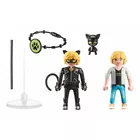 Playmobil Zestaw figurek Miraculum 71337 Adrien i Czarny Kot