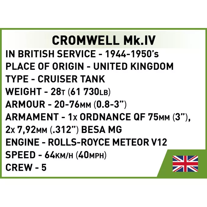 Cobi Klocki Klocki Historical Collection Cromwell Mk.IV