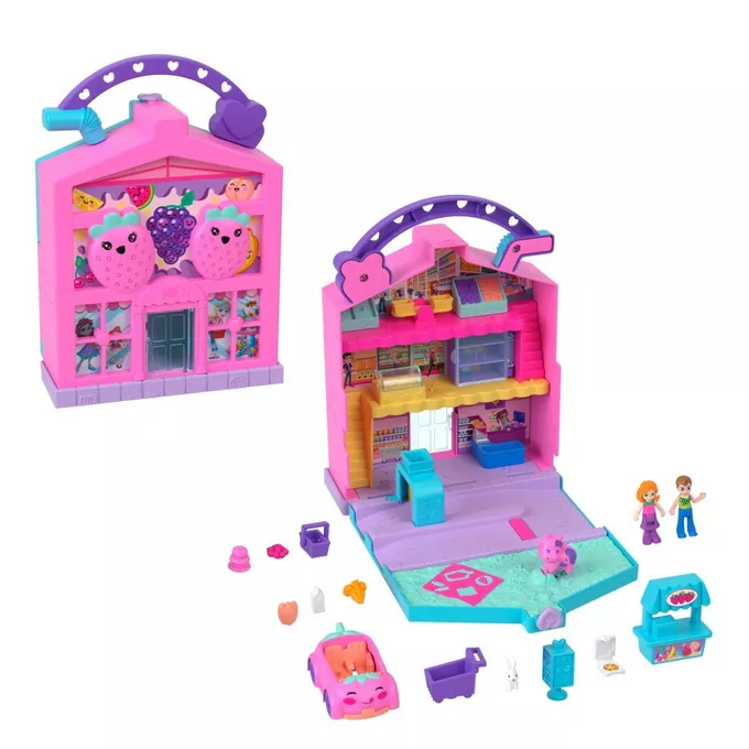 Mattel Zestaw Polly Pocket Pollyville Przenośny owocowy supermarket