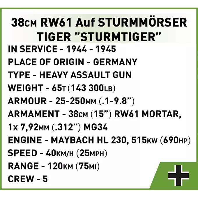 Cobi Klocki Klocki 38 cm Sturmmorser Sturmtiger