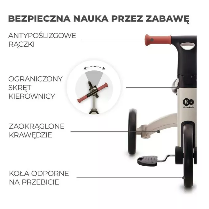 Kinderkraft Rowerek trójkołowy 4TRIKE SILVER GREY