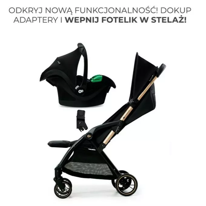 Kinderkraft Wózek spacerowy APINO RAVEN BLACK