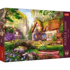 Trefl Puzzle 1000 elementów Premium Urocza chatka w lesie