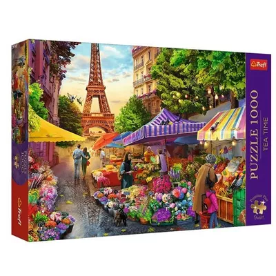 Trefl Puzzle 1000 elementów Premium Plus Quality Targ kwiatowy, Paryż