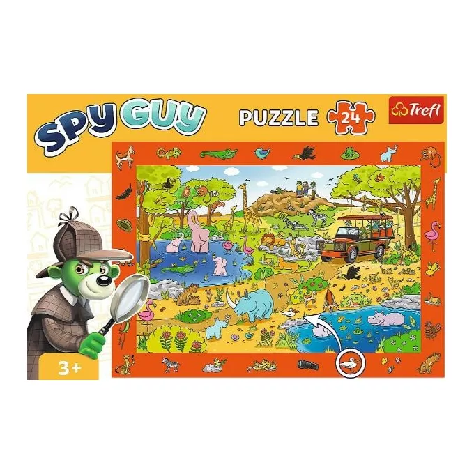 Trefl Puzzle 24 elementy Obserwacyjne Spy Guy Safari