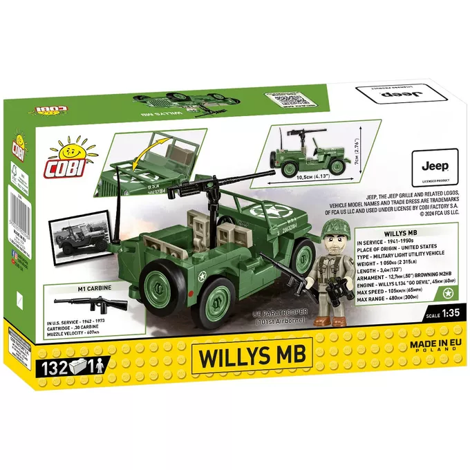 Cobi Klocki Klocki Willys MB 132 elementy