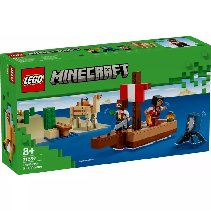 LEGO Klocki Minecraft 21259 Rejs statkiem pirackim