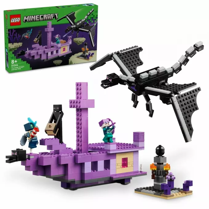 LEGO Klocki Minecraft 21264 Smok Kresu i statek Kresu