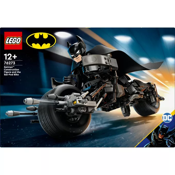 LEGO Klocki Super Heroes 76273 Figurka Batmana do zbudowania i batcykl