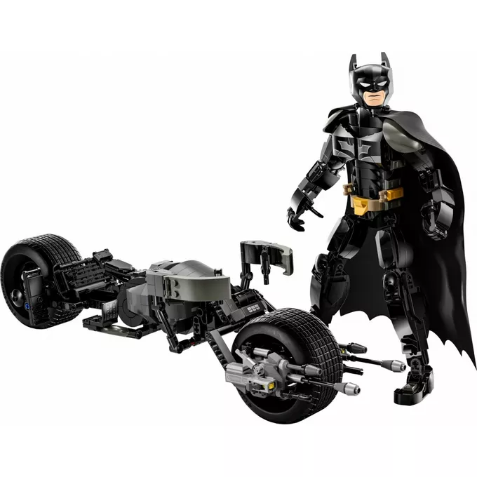 LEGO Klocki Super Heroes 76273 Figurka Batmana do zbudowania i batcykl