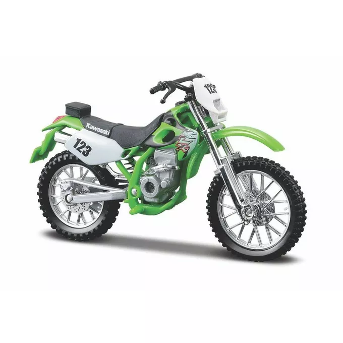 Maisto Model metalowy motocykl Kawasaki KLX 250SR z podstawką